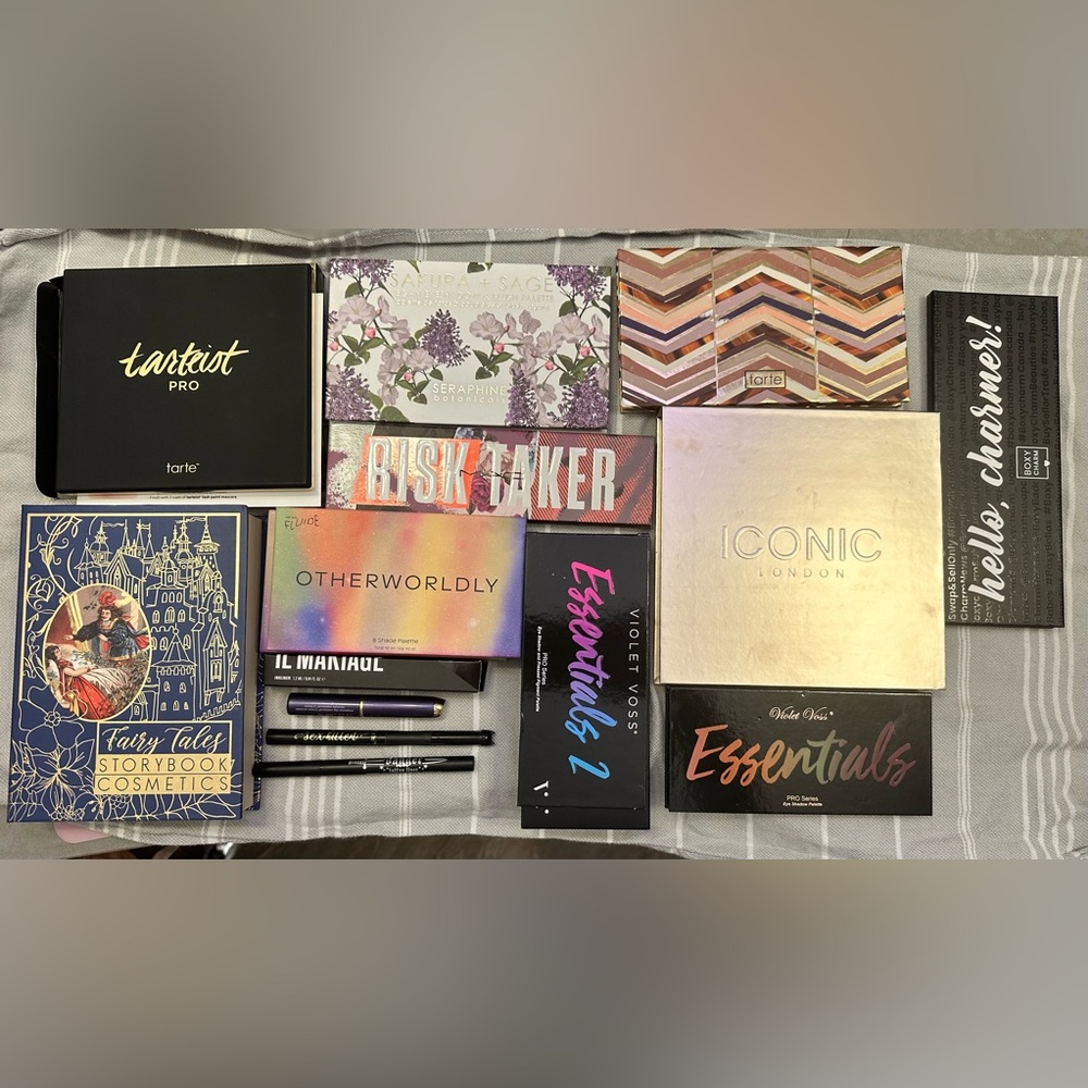Variety of eyeshadow pallets and eye makeup - NEVER USED